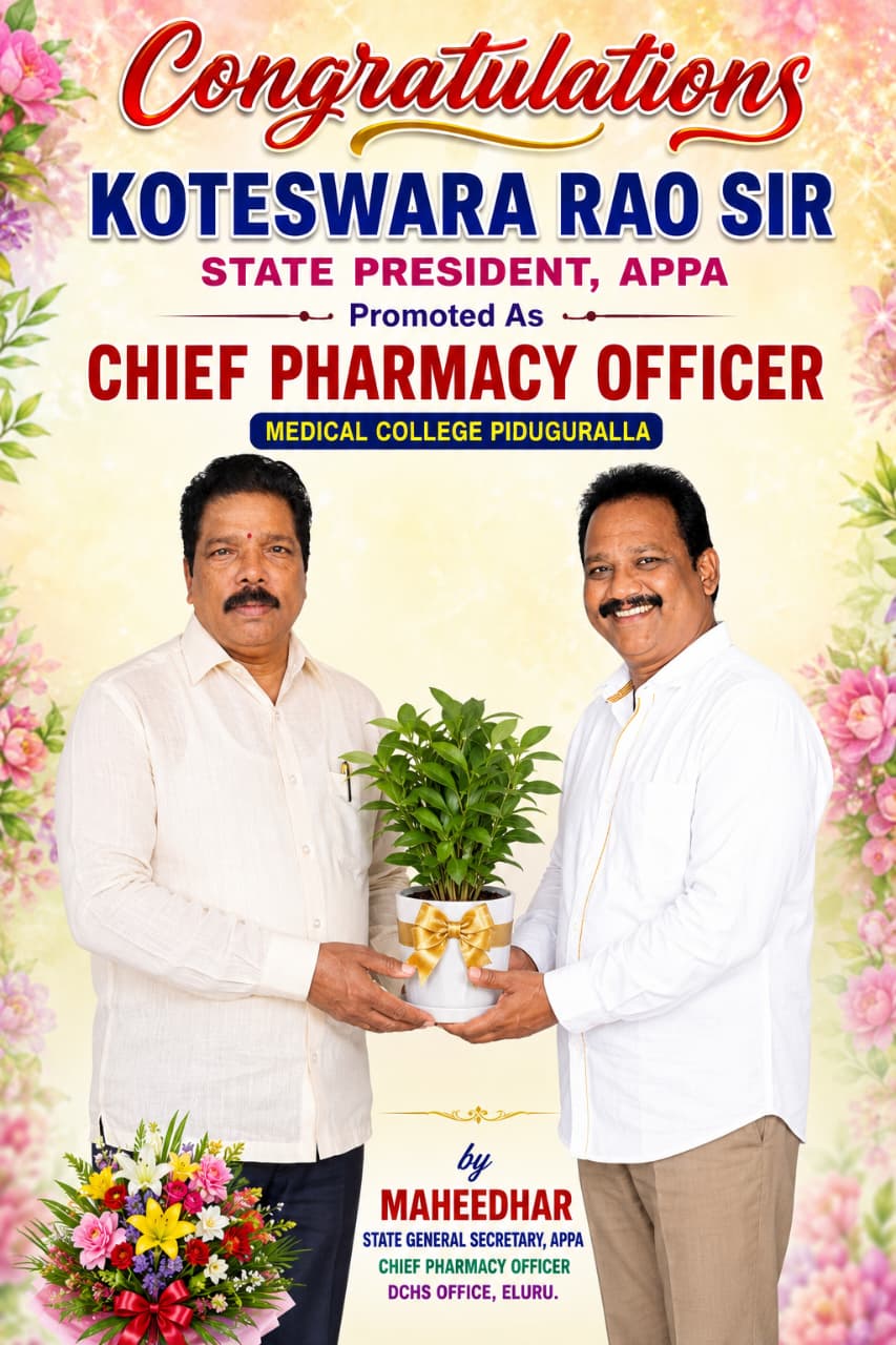 Congratulations to G. Koteswara Rao on his promotion